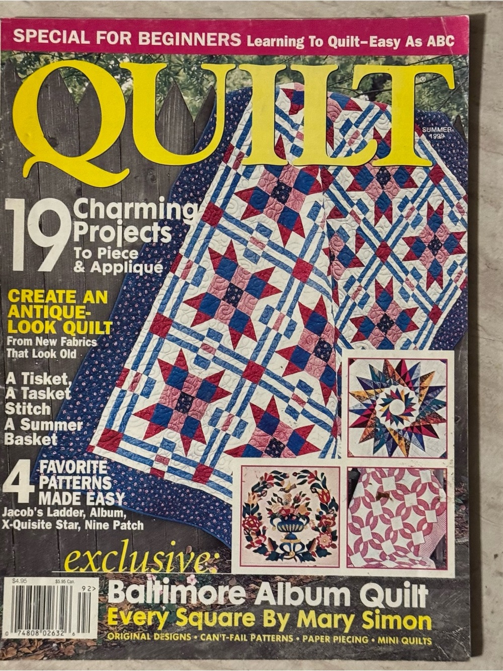 Quilt Magazine Vintage Summer 1999 12 Projects